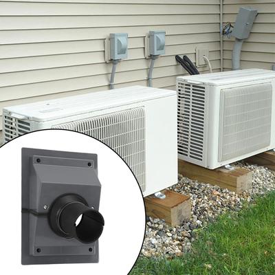 HVAC Wanddurchdringungs-Leitungssatz-Abdeckungsset Kunststoff Split AC Leitungssatz Wandabdeckung mit weicher Dichtung für Innen- und Außengerät