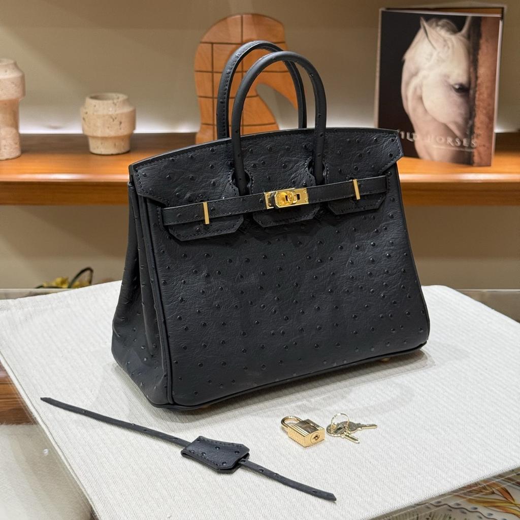 Dukopp Slash 25/30 Insewn Ostrich Leather Upgraded Fashion Large Capacity Handheld Women's Bag