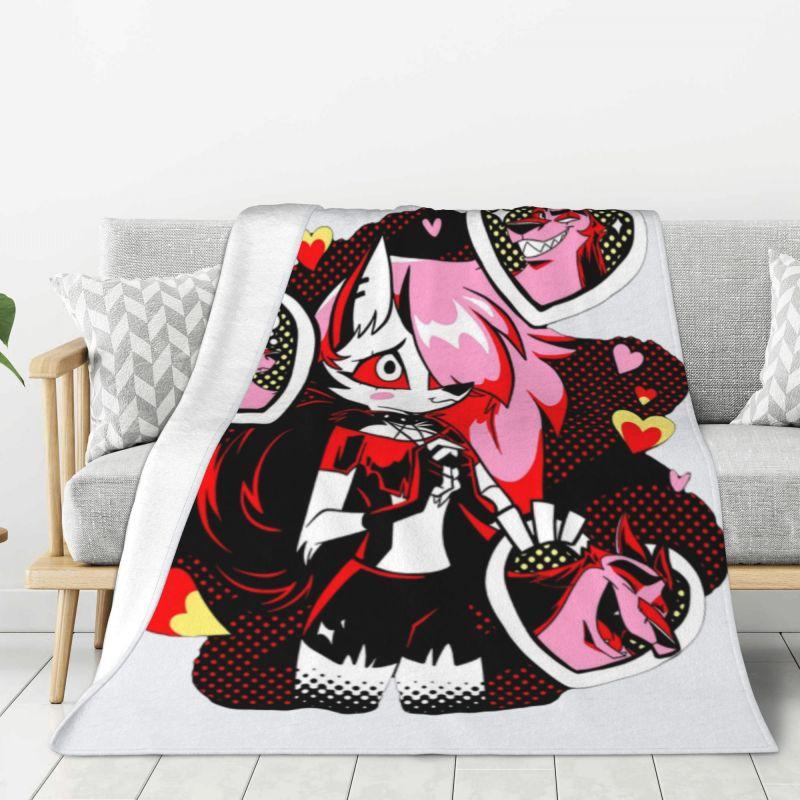 Custom Animated Anime Helluva Boss Blitzo Blanket 3D Printed Soft Flannel Fleece Warm Throw Blankets Car Bedding Sofa Bedspreads