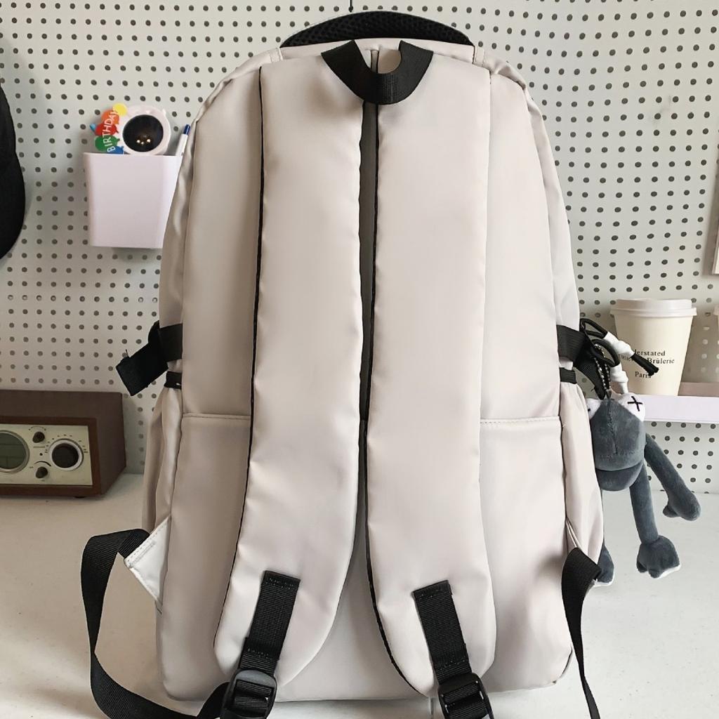 Schoolbag Japanese ins Tooling Style School Bag Male Large Capacity Junior High School Student Backpack Cool College Student Couple Backpack