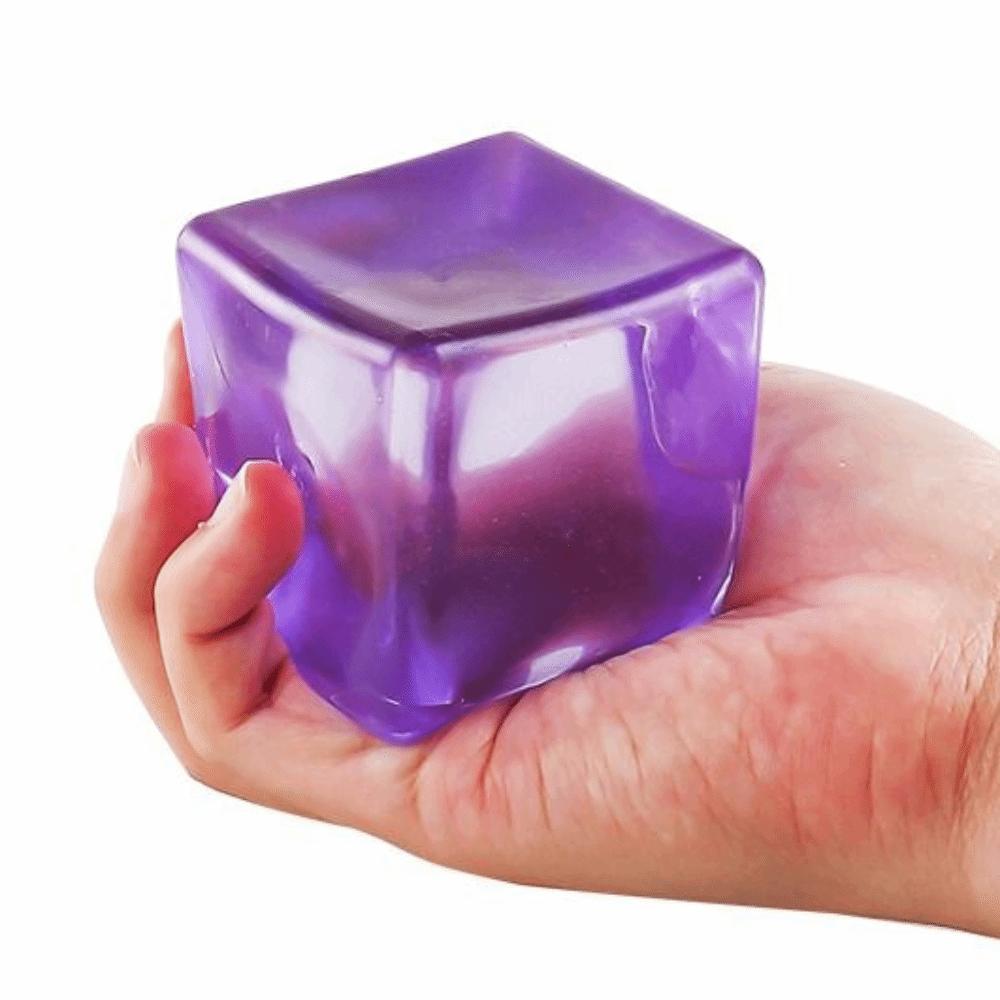 Clear Cube Squeeze Ball Soft Slow Rebound Toy Anti-Anxiety Sensory Cube  Office Break
