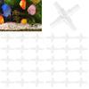 30pcs 4MM Aquarium Fish Tank  Air Tubing Splitter L Shape 3 Way 4 Way Adapter ConnectorCrystal 4