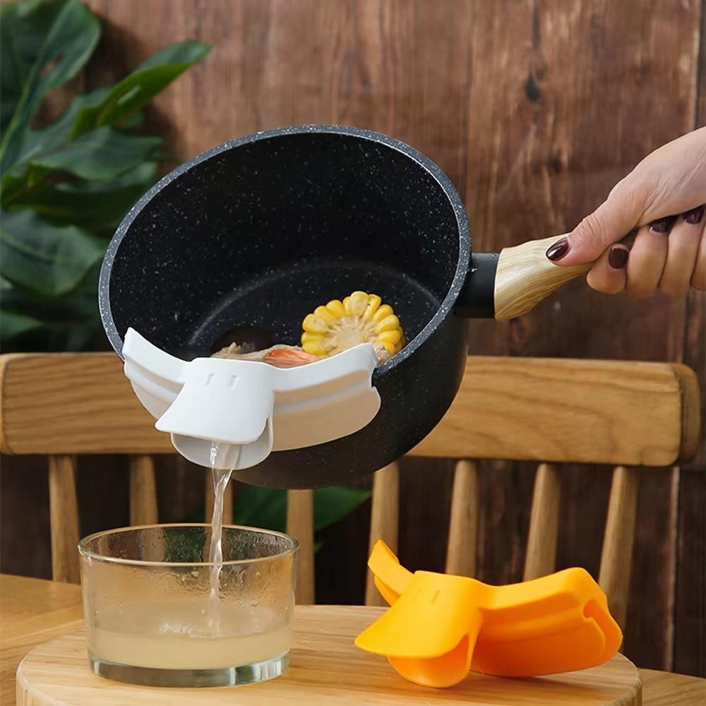 Soup Diversion Anti-spill Duckbill Drain Pour Soup Liquid Funnel Liquid Deflector Funnel  Pot