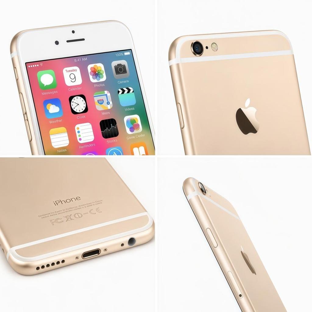 Apple iPhone 6 16GB ROM Gold/Black/Silver - 4G LTE Smartphone Unlocked Mobile Phone - Refurbished