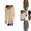 Fashionable And Comfortable Womens V Neck Knitted Pullover Sweater With Long Sleeves