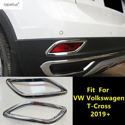Car Tail Rear Fog Light Lamp Frame Decoration Cover Trim ABS Chrome Accessories For VW Volkswagen T-Cross T Cross -