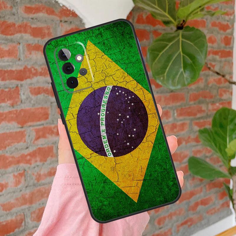 

Brazil Brazilian Flag Phone Case For Samsung Galaxy A54 A34 A14 A55 A35 A25 A15 A52 A32 A12 A51 A71 A13 A33 A53 Samsung A14