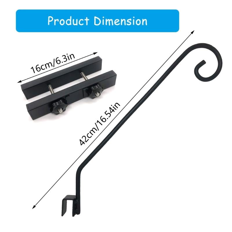 Zábradlí na terase Závěs na rostliny Pevný Hák na plotovou terasu Dekorativní Hák Závěs pro zavěšení rostlin Krmítka pro ptáky