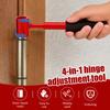 Door Hinge Adjustment Tool Metal 4 In 1 Hinge Adjustment Wrench Door and Cabinet Alignment Tool Sturdy Hinge Gap Adjustment Tool