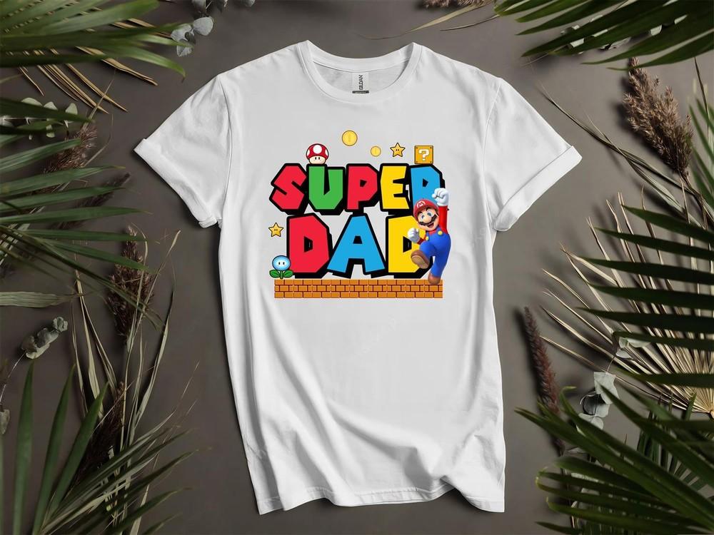 

Super Dad Mario T-shirt T shirt Men Women Unisex Tshirt L40 S