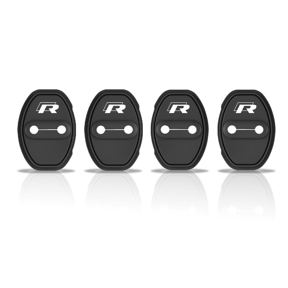 2026 Hot Valve Stems Caps 4Pcs Silicone Car Door Lock Cover Sticker Auto Accessories For Volkswagen VW Golf Polo Tiguan Lavida Touran Pas