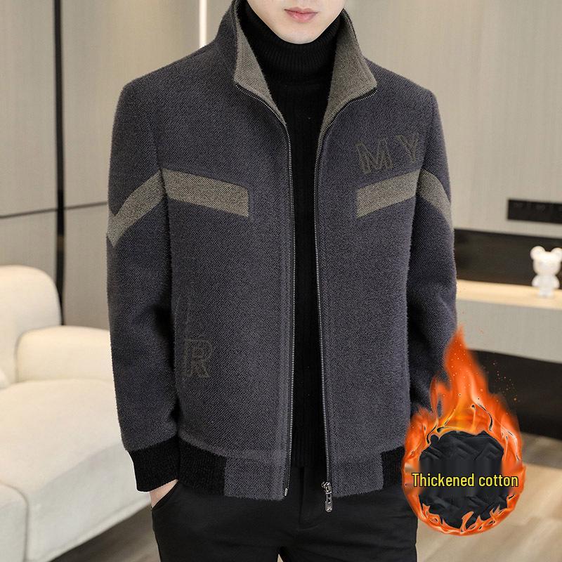 2025 Autumn/Winter Men's Korean Style Woolen Coat - Thick Casual Jacket