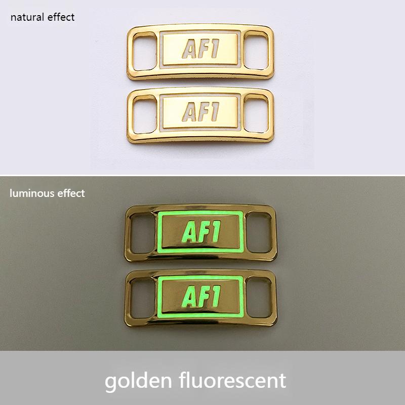 Luminous Shoelaces Buckle AF1 Glowing Metal Lock for Shoelace DIY Lace Shoe Footwear Decoration Sneaker Decorations Accessories