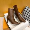 Fashion Autumn Fashion Pointed Toe Ankle Boots Women Street Style Thick Heels Party Stripper Female Short Booties
