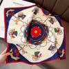 Wind Chain Silk Scarf Foreign Style Fashionable Square Printed Age-reducing Multifunctional Mulberry