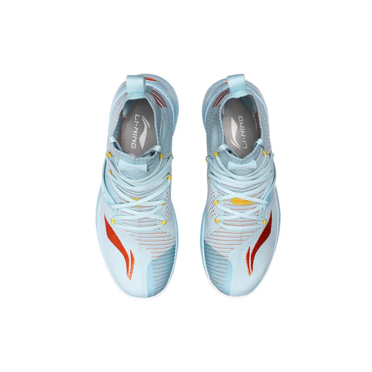 New LiNing Blockade Cushioning Anti Slip And Wear Resistant High Top Basketball Shoes Men's Blue ABAP057-3