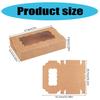 20 Pieces Brown Paper Cupcake Boxes with Clear Window for Desserts Candy and Gifts Ideal for Parties and Event
