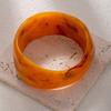 Geometric Smudge Bracelet Wide Version Curved Resin Bracelet Niche Premium Retro Amber Jewelry