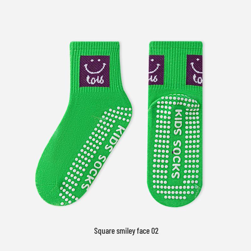Trendy Anti-slip Mid-calf Socks for Men, Women, and Children - Ideal for Home, Indoor, Sports, and Trampoline Activities