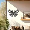 Black Metal Butterfly Wall Decor, Farmhouse Style for Porch Fence Patio Living Room Bedroom Yard Garden