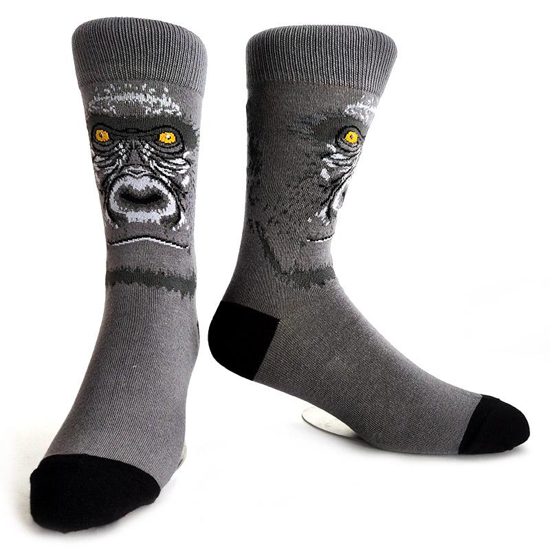 Novelty Happy Funny Men Graphic Socks Cotton Poker Corgi Frog Crazy Burger Piranh Wolf Avocado Eagle Sock