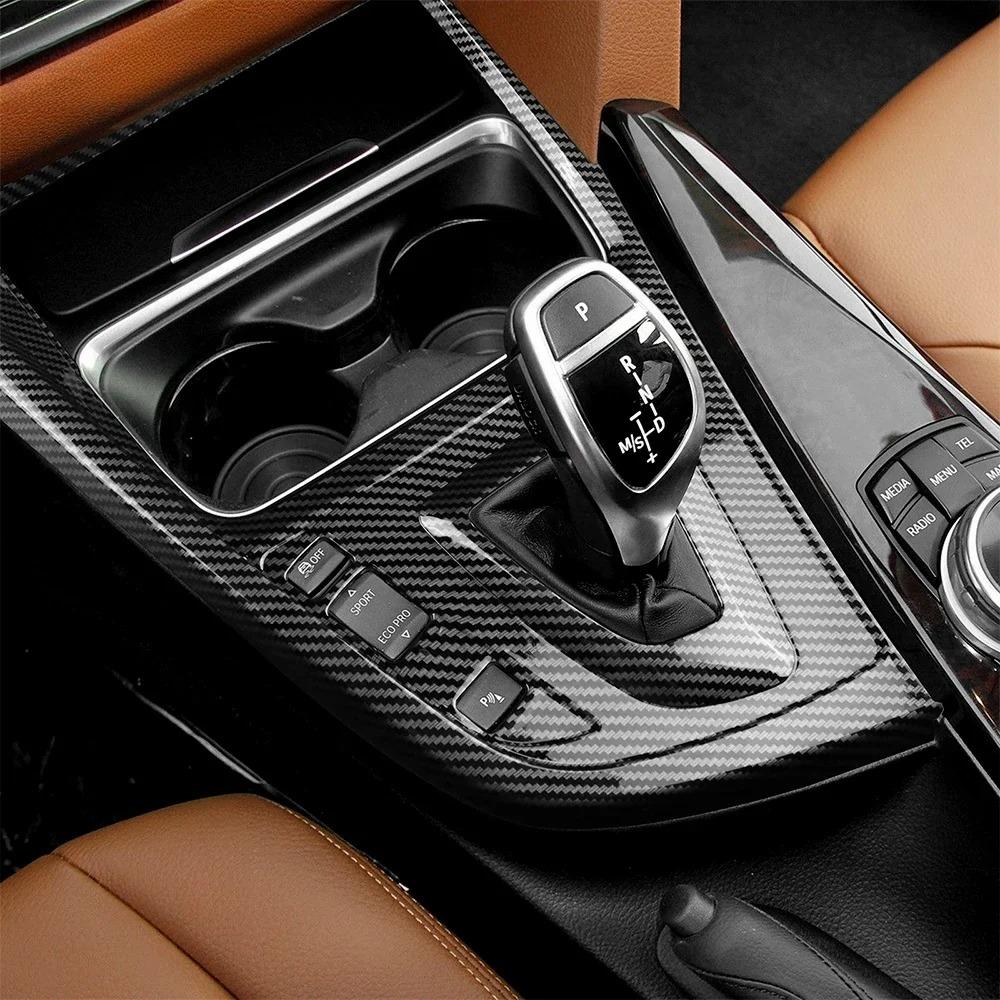 Carbon Fiber Style Dashboard Trim for BMW 3 4 Series 3GT F34 F30 F31 F32 F33 F36 2014-2018 320i Multimedia Panel Center Gear Shift Stick