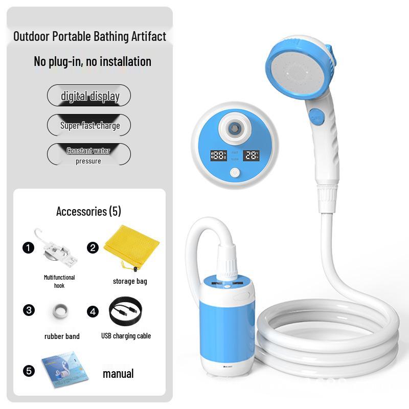 Electric Shower Head for Pet and Outdoor Camping Bathing