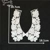 Fashion style White Lace Fabric Neckline Embroidery Applique Lace Collar DIY Trim Sewing Clothing Accessories Craft Supplies