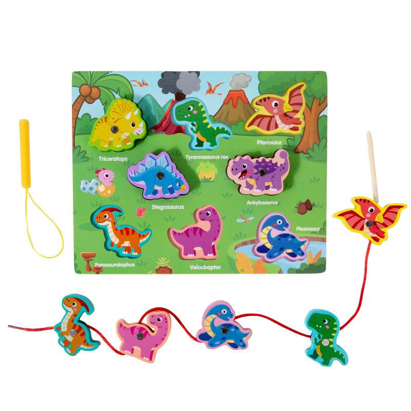 Animal Matching Magnetic Wooden Lacing Puzzle for Kids Ages 3-6