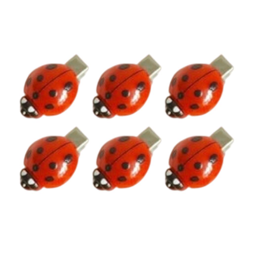 6PCS Ladybug Hair Clips Cute Barrettes for Girls Teens Women Hair Accessories Strong Hold Hairpin for Daily Use Parties