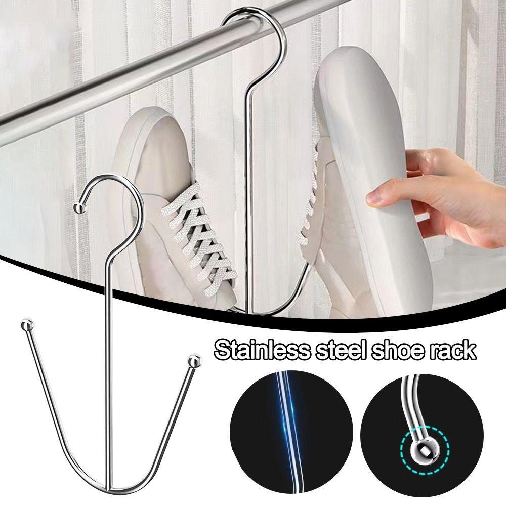 Stainless Steel Shoe Drying Rack Hanging Drying Shoe Hook Portable Shoe Rack
