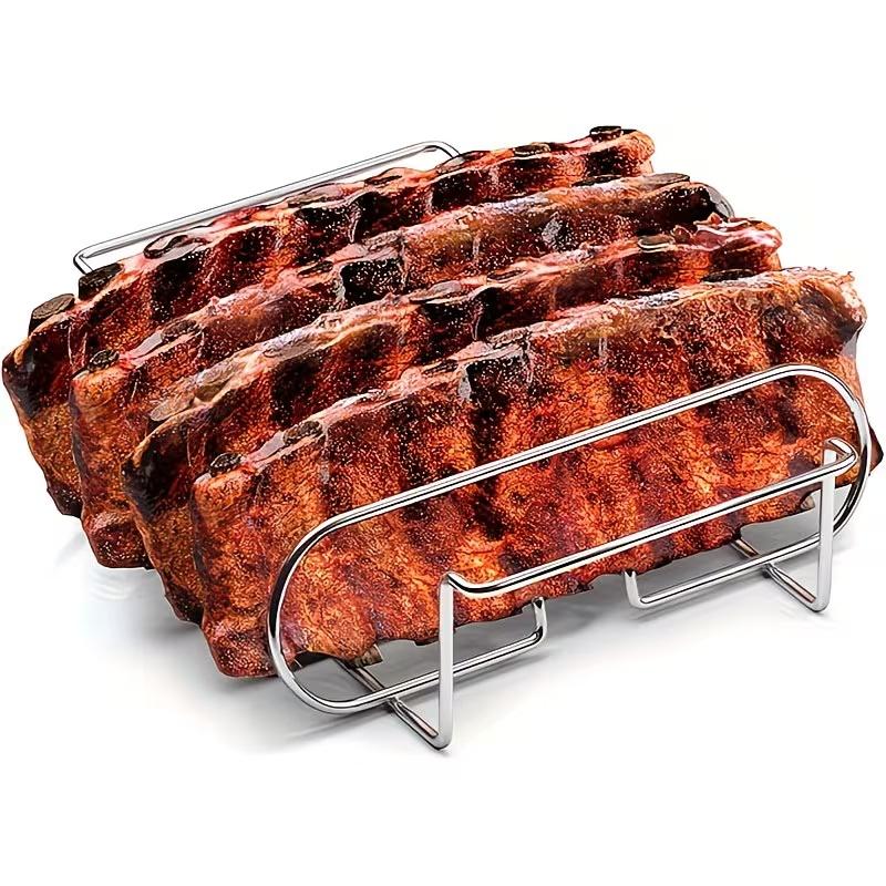 1Pc Outdoor Bbq Tool, Steak And Lamb Grill, Portable Bbq Mesh Rack, Picnic Utensils, Chicken Rack Bbq Grill Rack