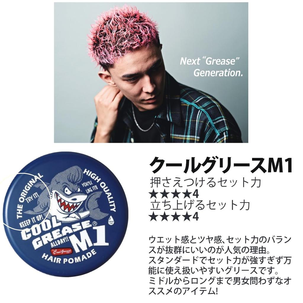 Sakamoto Koseido Fine Cool Grease M1 2-Pack 210g Unscented Pomade for Men and Women Hair Styling Grease Barber Style