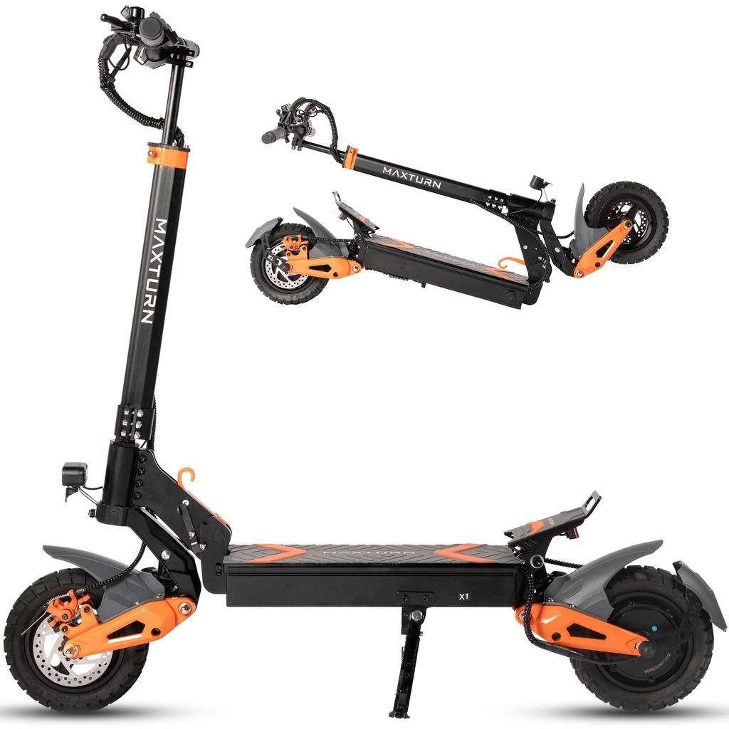 MAXTURN X1 Adult City Commuting Electric Scooter 48V15.6Ah Battery 1000W Motor All-Terrain Off-Road Tires E-Scooter