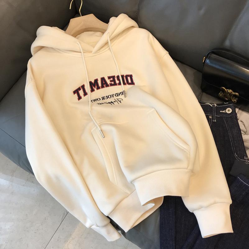 Sudadera con Forro Polar Unisex Streetwear con Capucha, Sudadera con Capucha Retro con Eslogan y Forro Polar, Capucha con Cordón y Bolsillo Canguro para Uso Diario y Capas