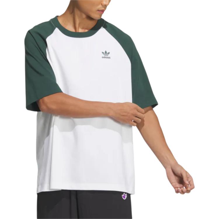 Adidas Футболка Originals Adicolor Raglan, модная мужская футболка с коротким рукавом, минеральный зеленый цвет JM7264
