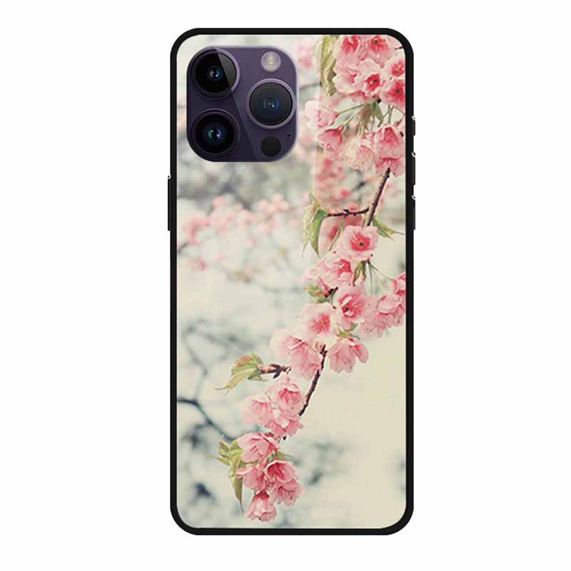 Glass Back Cover For iphone 16 Pro Max Phone Case 16Pro Max Hard Tempered Glass Case For iphone 15 Pro Max Case Soft TPU Bumper