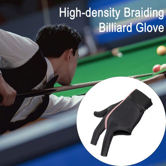 1 ks 3prsté kulečníkové rukavice pro levou ruku Snookerové tágo Sportovní rukavice pro muže ženy Kulečníkový střelecký doplněk