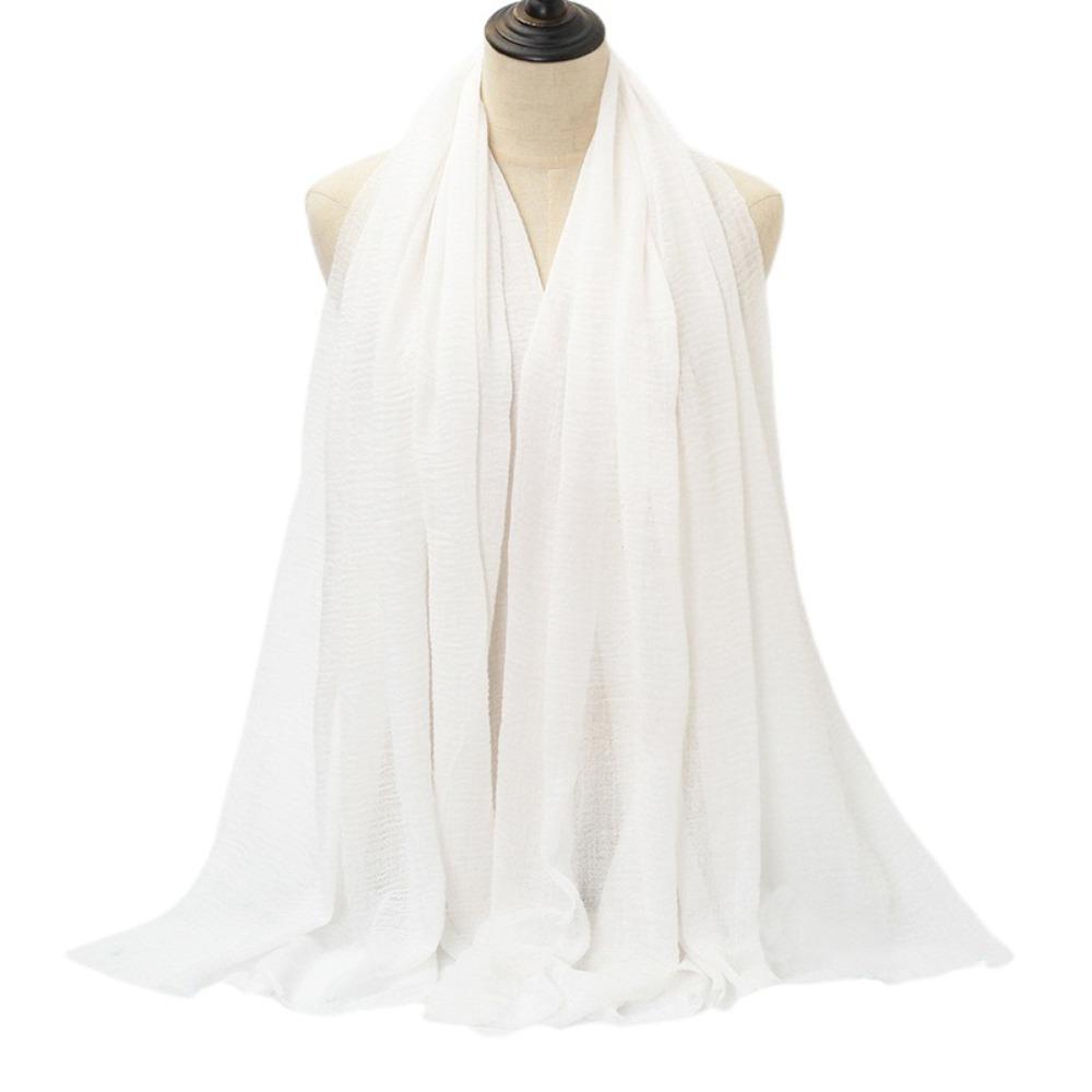 Wrinkle Pleated Plain Hijab 10 Colors Ripple Hijab Women Scarves Veil Crinkle Hijab Scarf