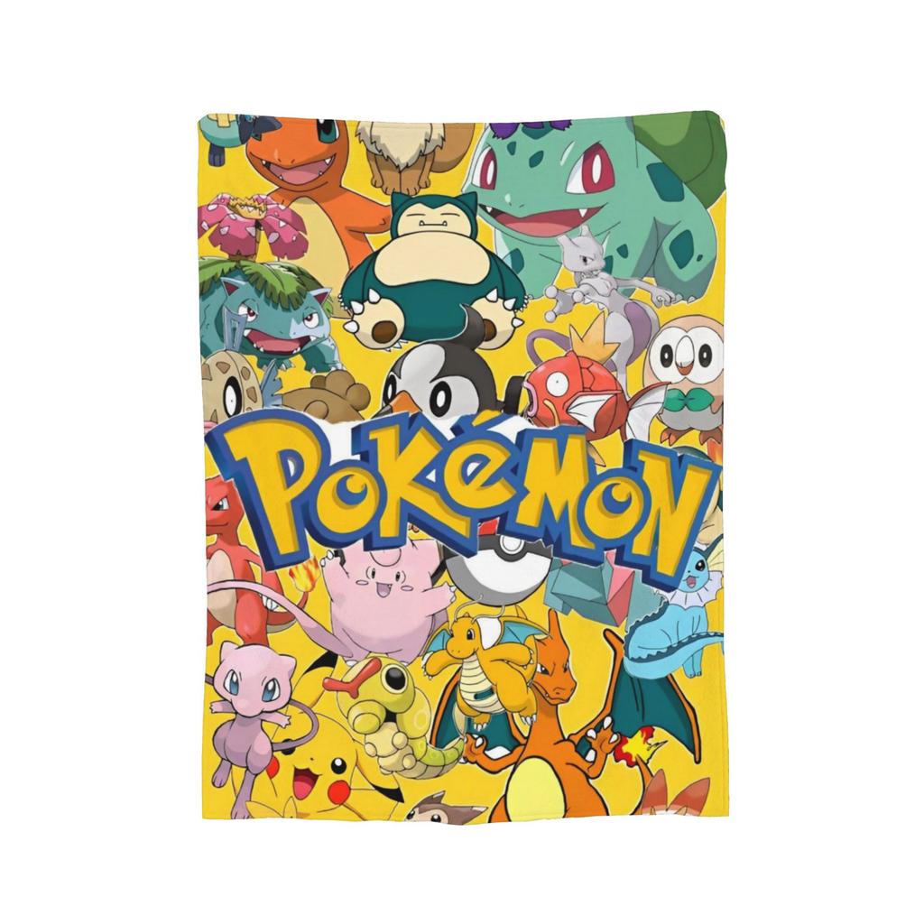 Pokemoned Charizard 006 Schematic Poster Knitted Blankets Fleece  Ultra-Soft Throw Blanket for Outdoor Travel Bedspread