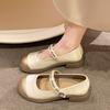 Fashion Mary Jane Shoes for Women Rhinestone Woman Pumps Low Heel Elegant Summer 2025 Quick Delivery Non Slip on Sale 39 Footwear Offer
