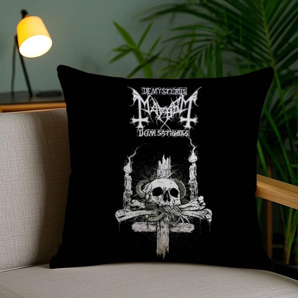 Live In Leipzig M-Mayhem Burzum Pillow Case Sofa Short Plush Double-sided HD Printing Room Home Office Gift Cushion Cover