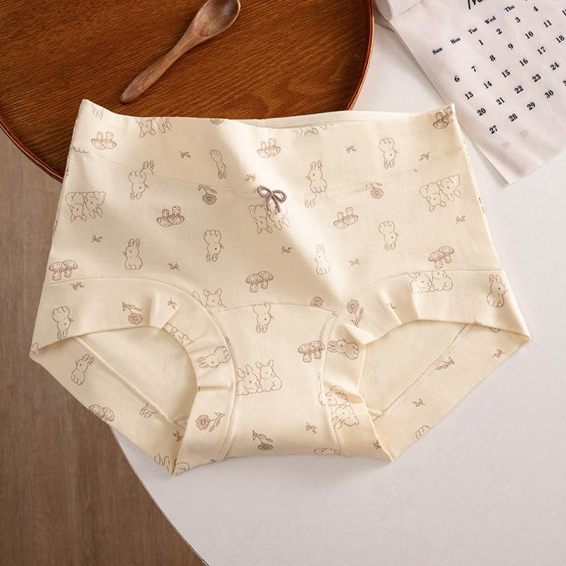 Ladies Spring and Autumn Flower Pack Hip Antibacterial Extended Flat Angle Underwear