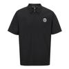PERSIANCAT GOLF Men Hexagon Zip-Up Collared T-Shirt Black