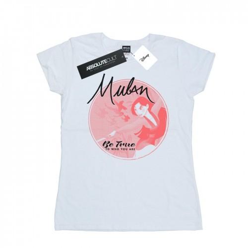 

Disney Womens/Ladies Mulan Be True Cotton T-Shirt білий