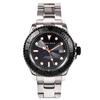 [Mauro Jerardi] Solar Watch All Stainless Steel 100m Waterproof Rotating Bezel Luminous MJ061 (MJ061-1/Black) Dial Color - Black