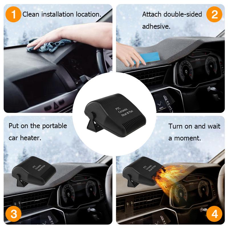 150W 12V Car Fan Heater Defroster Cooler Dryer Demister Auto Portable Heating Auto Fan Car Accessories