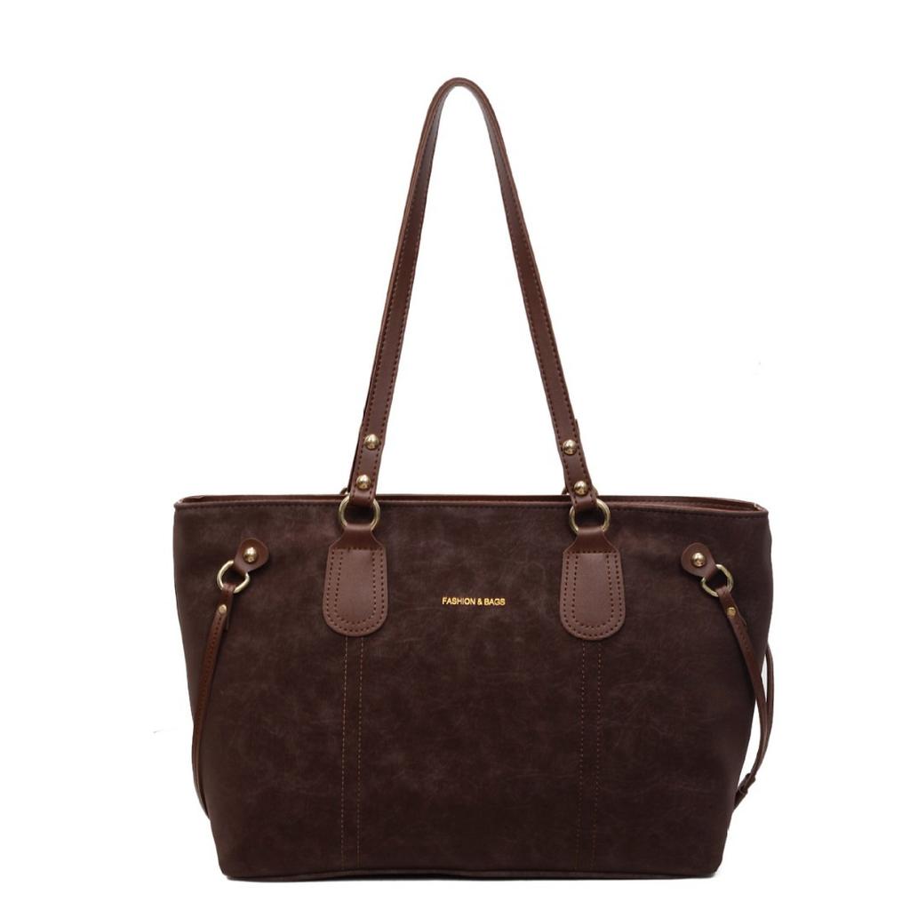 Einfache Unterarmtasche mit großem Fassungsvermögen Damen Herbst neu Retro Pendler Schulter Tragetasche Mode Handtasche