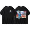 Camiseta Gráfica Detective Conan Shinichi Ran Mori Frente Costas Estampa Anime Manga Curta Alta Qualidade Oversized Gola Redonda Unissex Streetwear Tops Camisetas