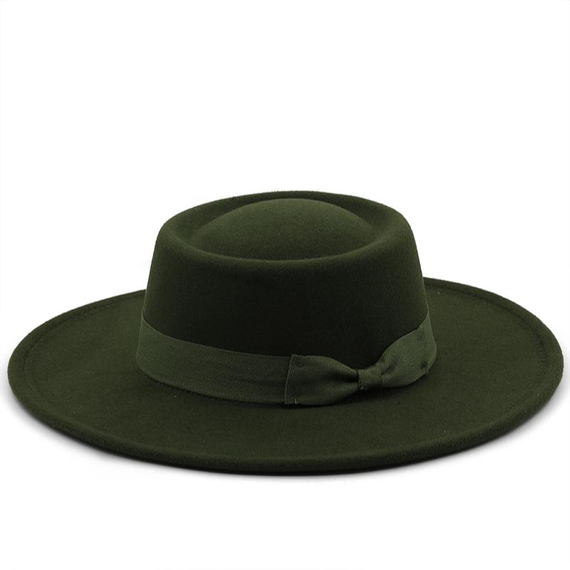 New 8.5CM Wide Brim Fedora Hat Jazz Hat Women Men Classic Felted Hat Panama Solid British Fascinator Women's Felt Hat